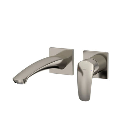 TOTO GM 1.2 GPM Polished Nickel Single-Handle Wall-Mounted Long Bathroom Sink Faucet With Comfort Glide