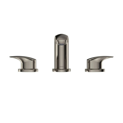 TOTO GM 1.2 GPM Polished Nickel Two-Handle Widespread Bathroom Sink Faucet With Drain Assembly
