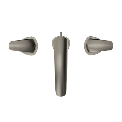 TOTO GM 1.2 GPM Polished Nickel Two-Handle Widespread Bathroom Sink Faucet With Drain Assembly