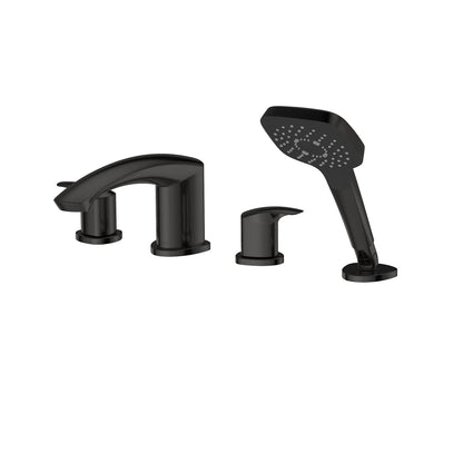 TOTO GM Matte Black Four-Hole Roman Tub Filler Trim