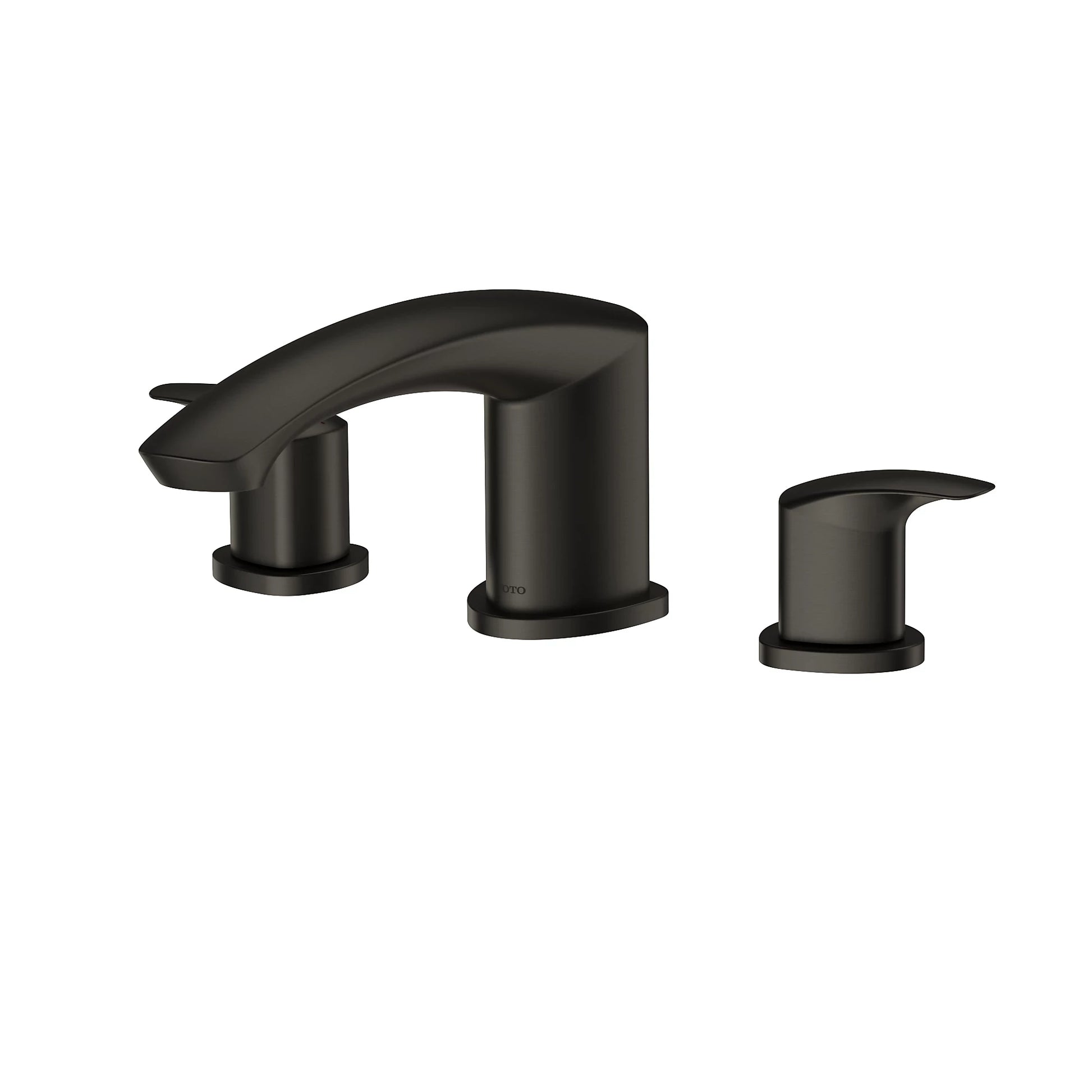 TOTO GM Matte Black Three-Hole Roman Tub Filler Trim