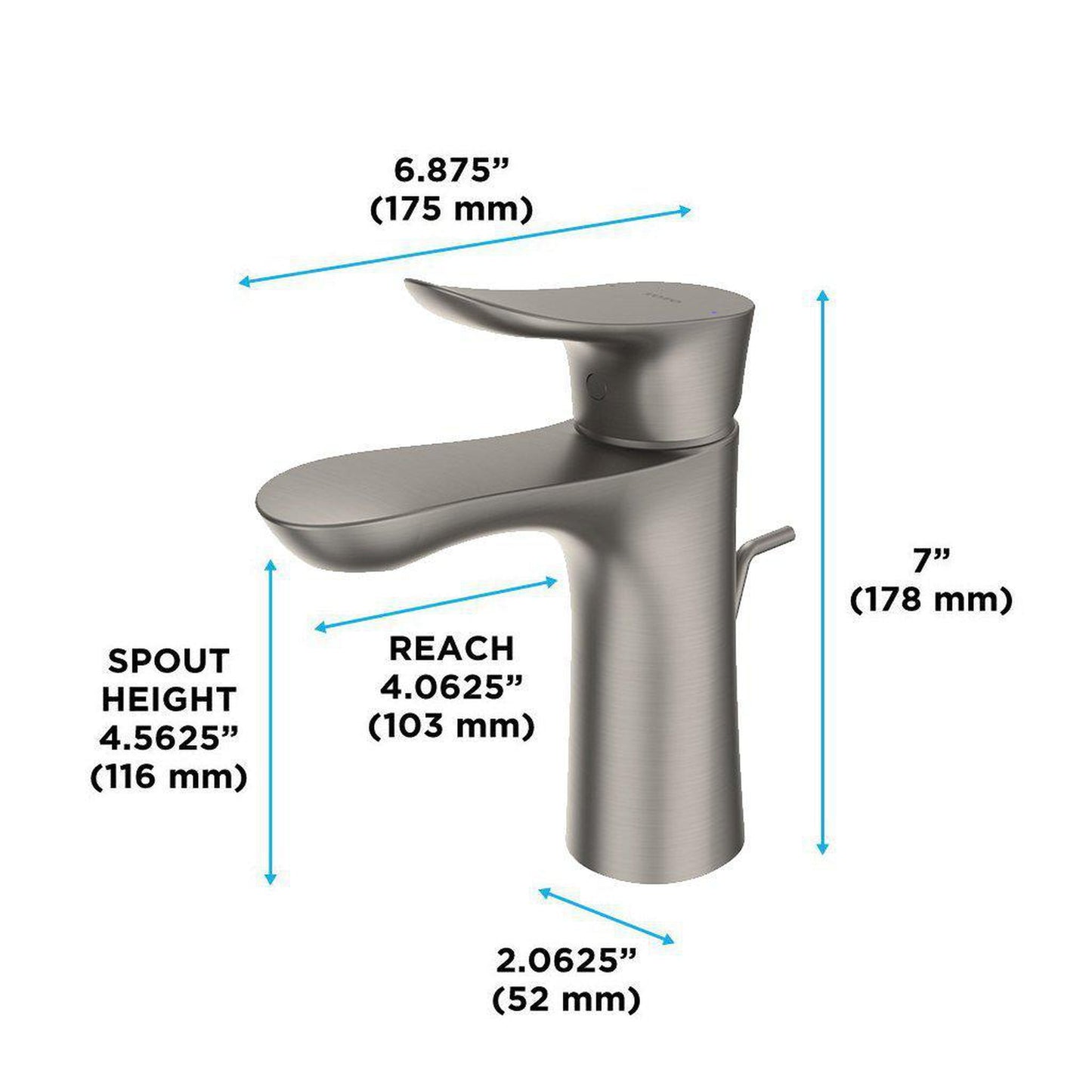 TOTO GO 1.2 GPM Brushed Nickel Single-Handle Bathroom Sink Faucet With Comfort Glide