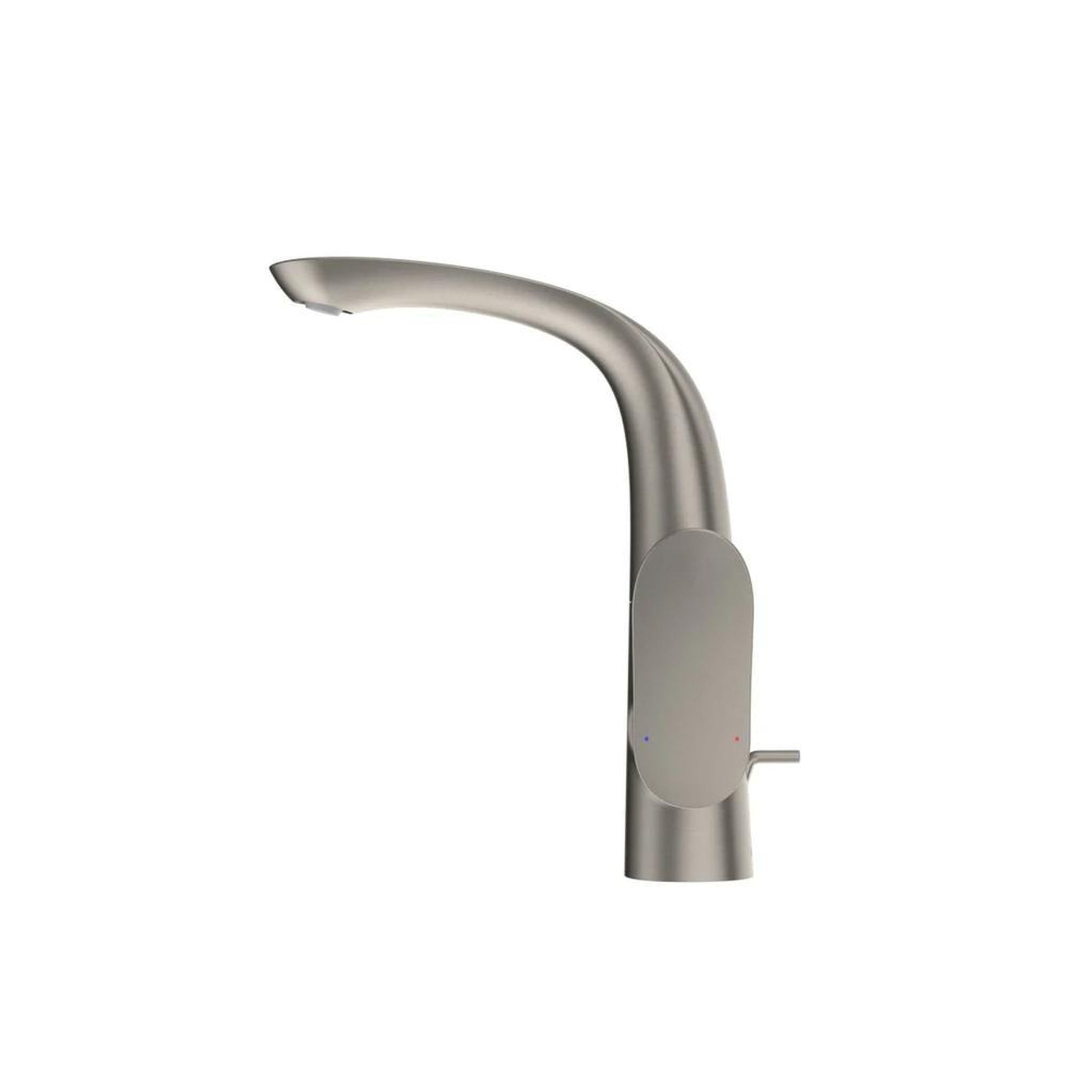 TOTO GO 1.2 GPM Brushed Nickel Single-Hole Side Handle Bathroom Sink Faucet With Comfort Glide