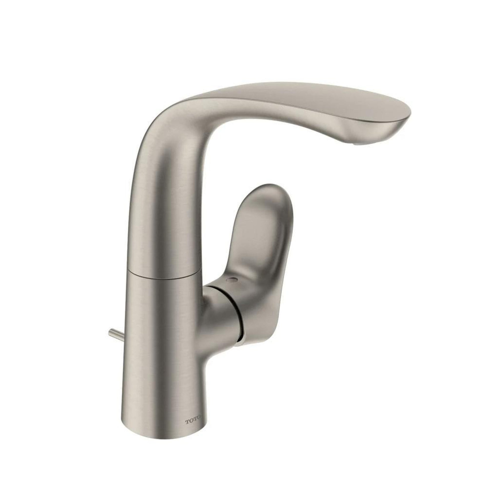 TOTO GO 1.2 GPM Brushed Nickel Single-Hole Side Handle Bathroom Sink Faucet With Comfort Glide