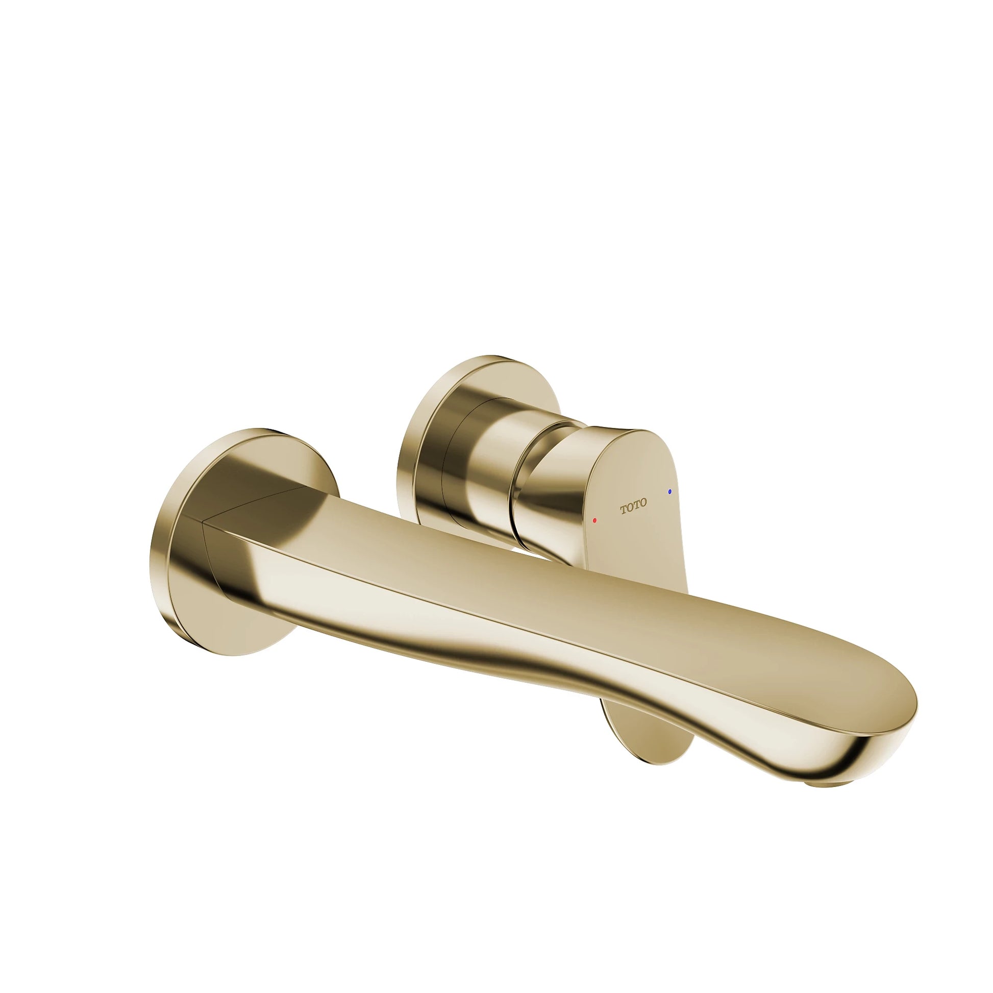 TOTO GO 1.2 GPM Polished French Gold Long Wall Mount Faucet