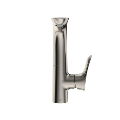TOTO GO 1.2 GPM Polished Nickel Single-Hole Side Handle Bathroom Sink Faucet With Comfort Glide