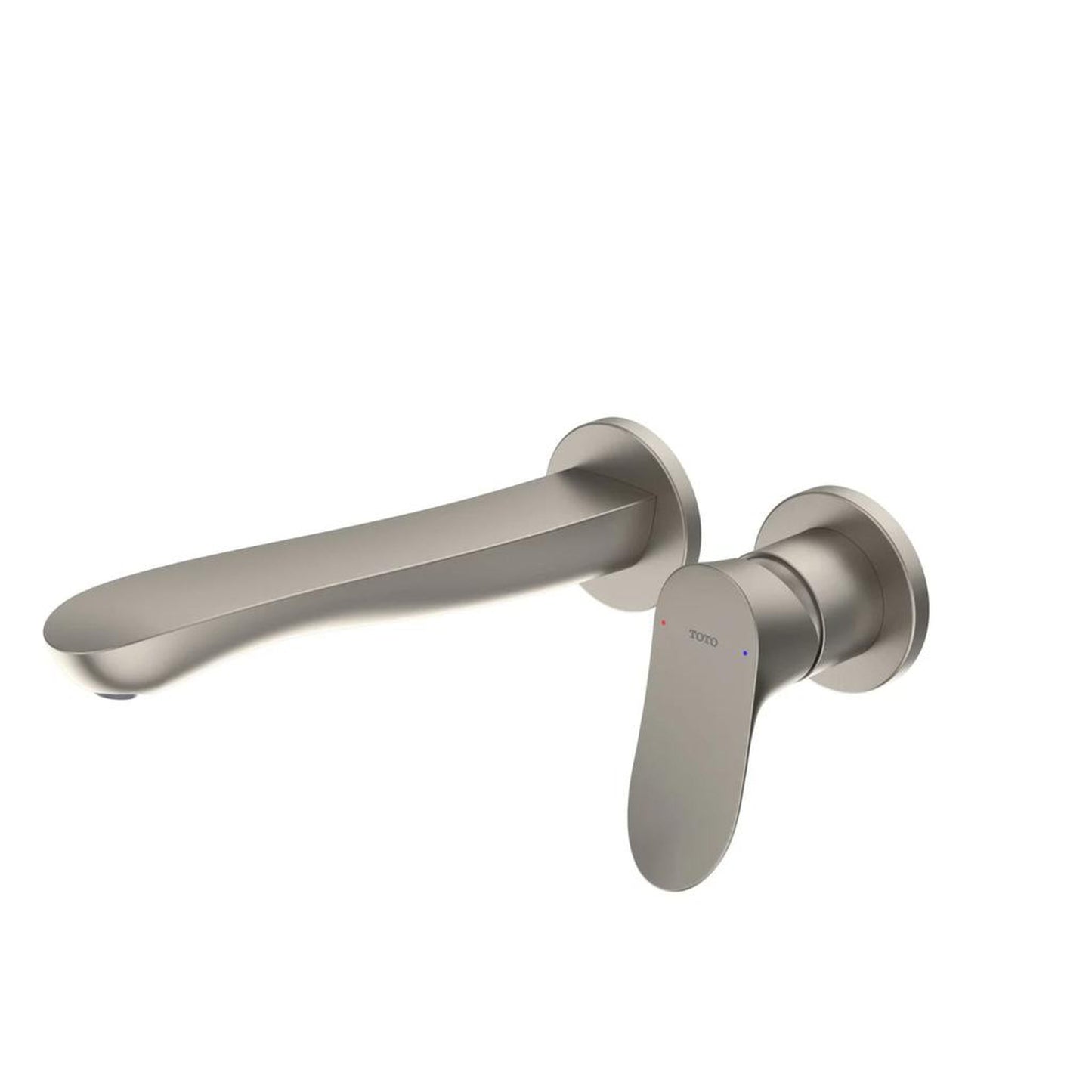 TOTO GO Brushed Nickel 1.2 GPM Single-Handle Long Wall-Mounted Bathroom Sink Faucet With Comfort Glide