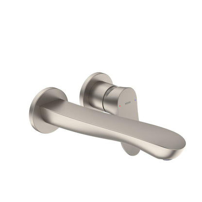 TOTO GO Brushed Nickel 1.2 GPM Single-Handle Long Wall-Mounted Bathroom Sink Faucet With Comfort Glide