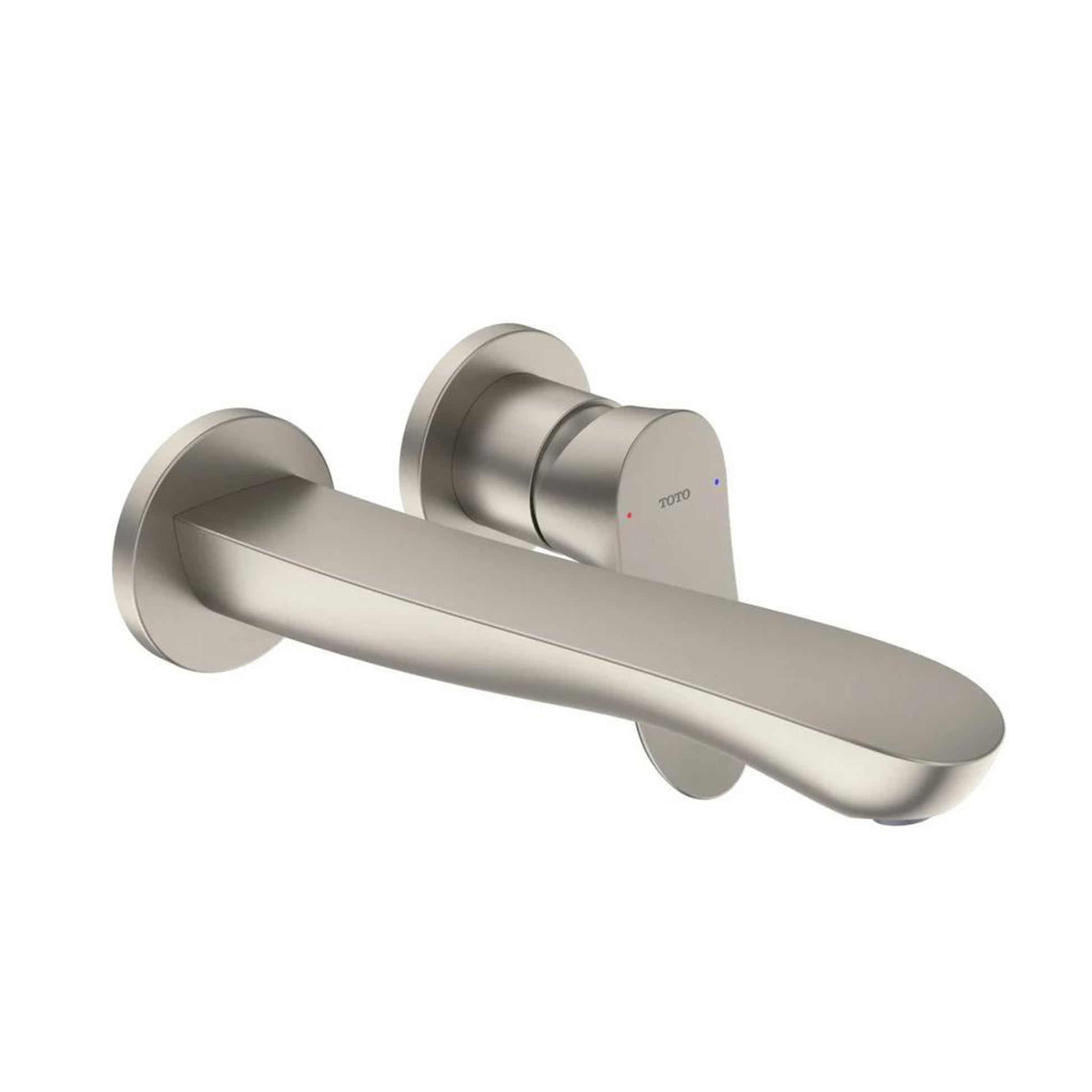 TOTO GO Brushed Nickel 1.2 GPM Single-Handle Long Wall-Mounted Bathroom Sink Faucet With Comfort Glide