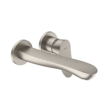 TOTO GO Brushed Nickel 1.2 GPM Single-Handle Long Wall-Mounted Bathroom Sink Faucet With Comfort Glide