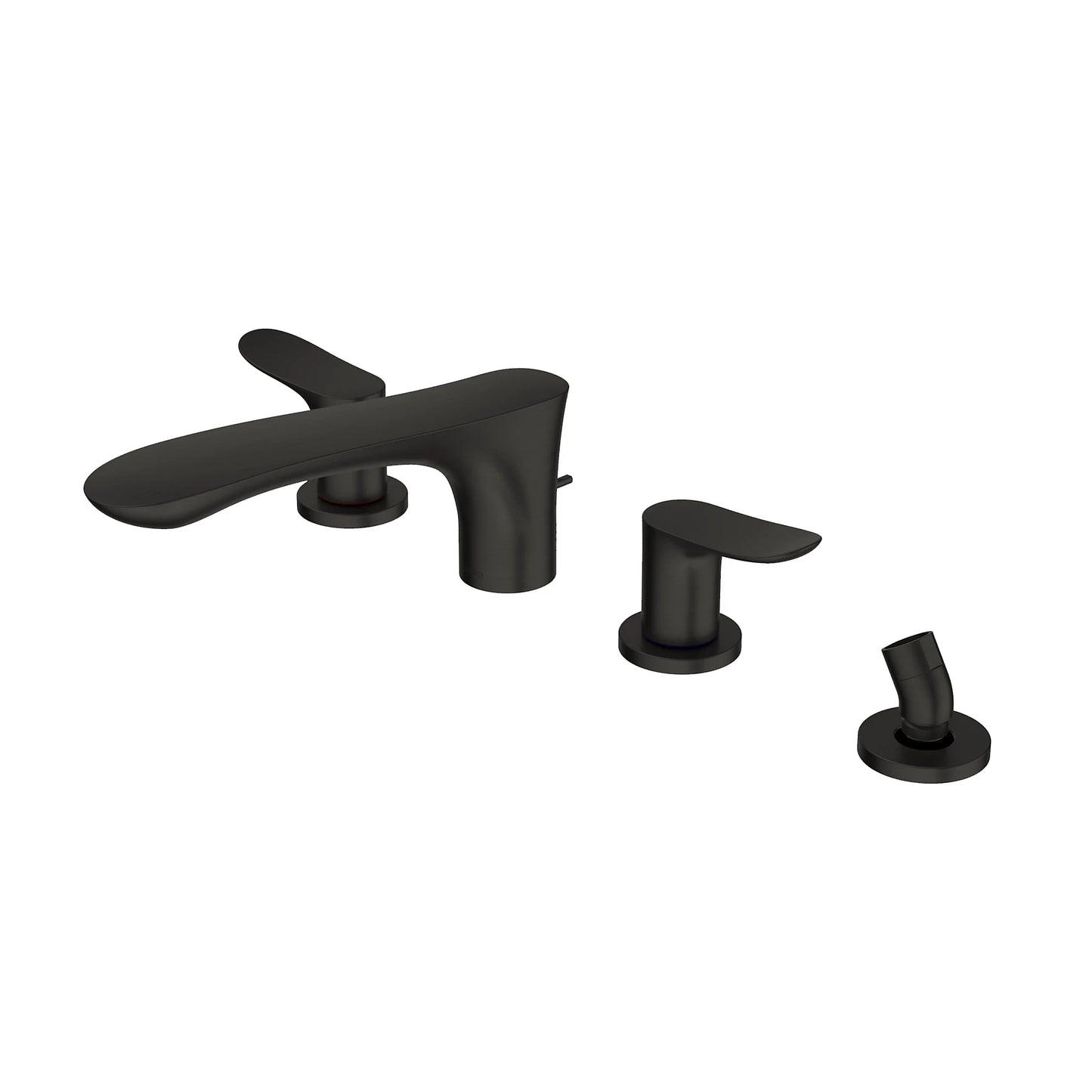 TOTO GO Matte Black Four-Hole Roman Tub Filler Trim
