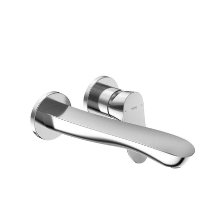 TOTO GO Polished Chrome 1.2 GPM Single-Handle Long Wall-Mounted Bathroom Sink Faucet With Comfort Glide