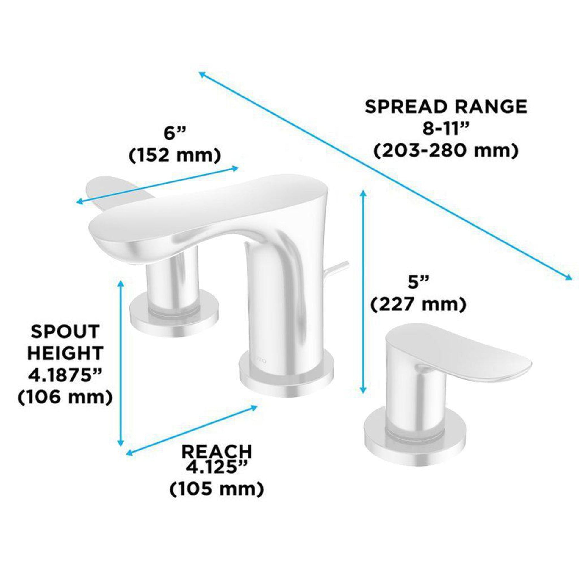 TOTO GO Polished Chrome 1.2 GPM Two-Handle Widespread Bathroom Sink Faucet With Drain Assembly