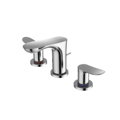 TOTO GO Polished Chrome 1.2 GPM Two-Handle Widespread Bathroom Sink Faucet With Drain Assembly