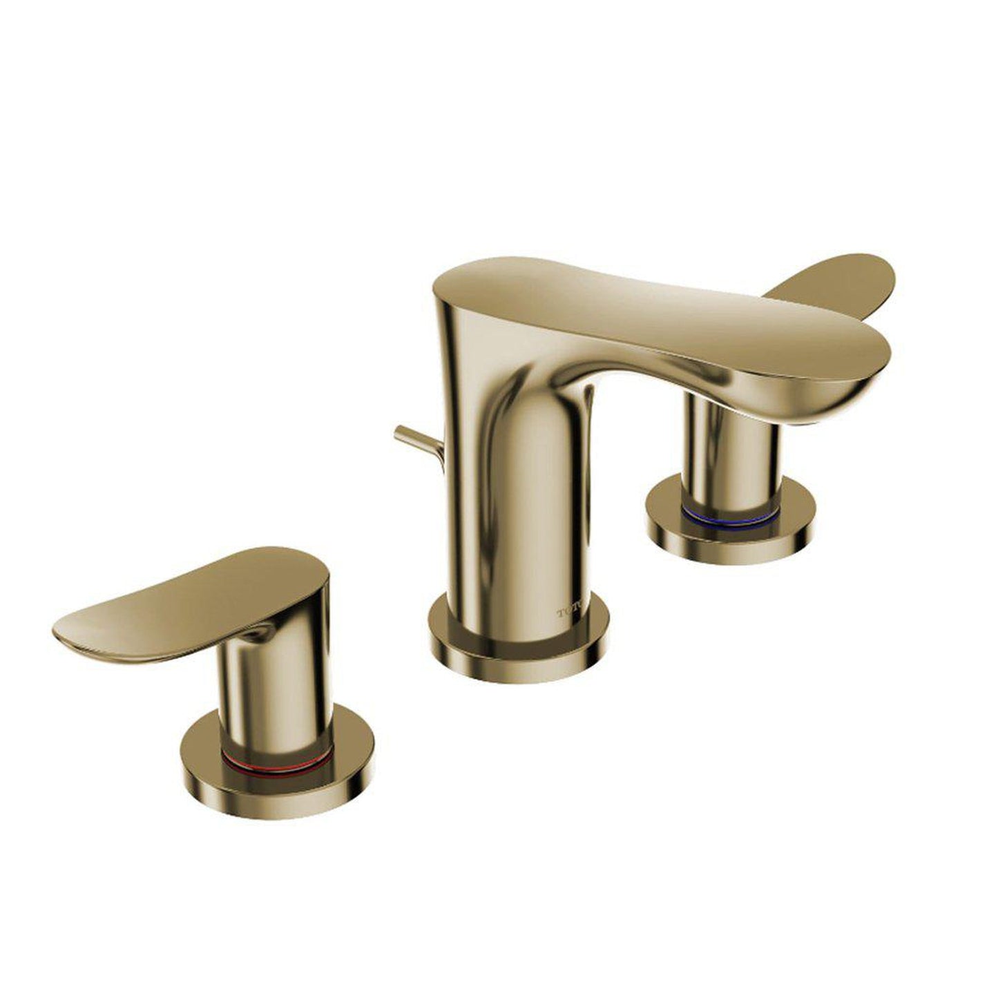 TOTO GO Polished French Gold 1.2 GPM Two-Handle Widespread Bathroom Sink Faucet With Drain Assembly