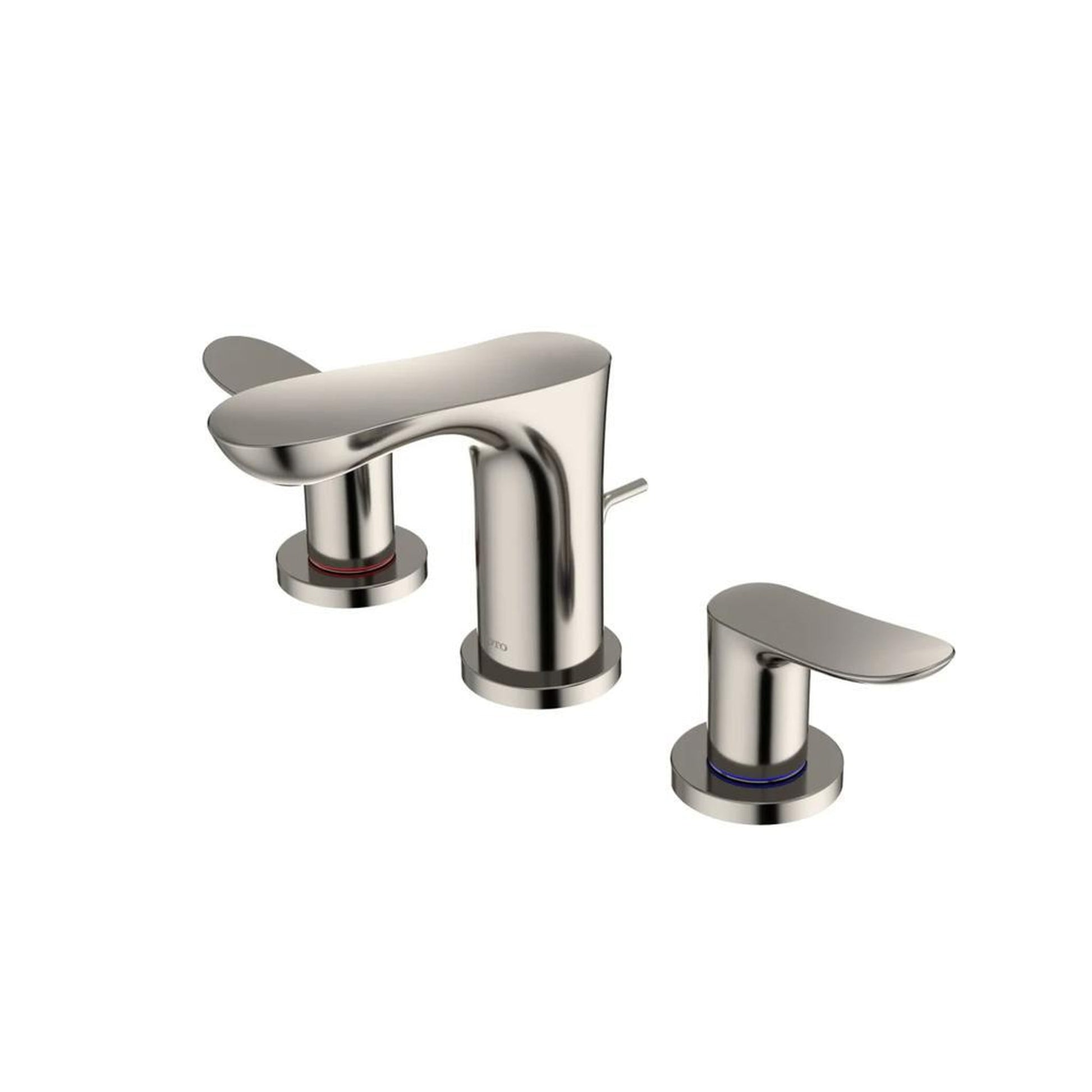 TOTO GO Polished Nickel 1.2 GPM Two-Handle Widespread Bathroom Sink Faucet With Drain Assembly