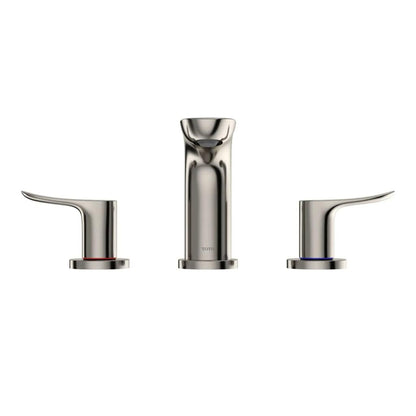 TOTO GO Polished Nickel 1.2 GPM Two-Handle Widespread Bathroom Sink Faucet With Drain Assembly