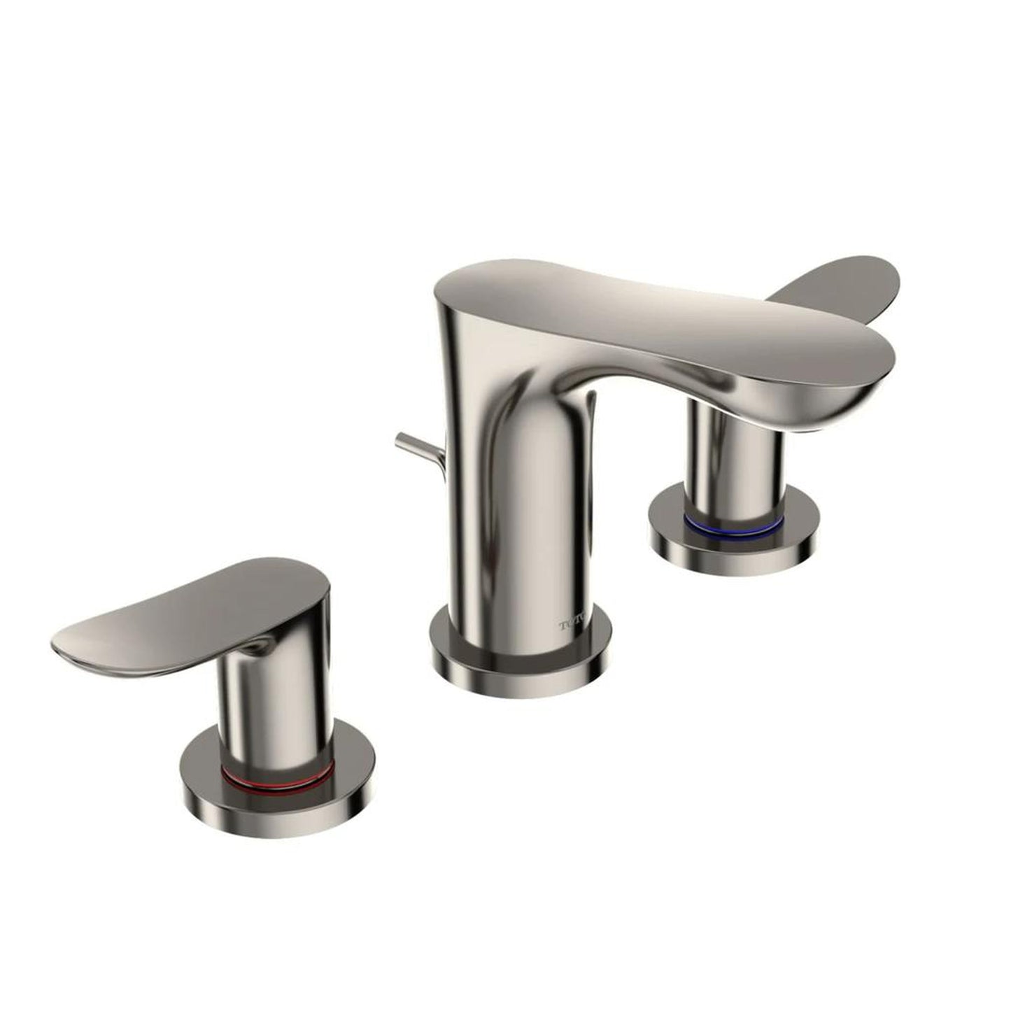 TOTO GO Polished Nickel 1.2 GPM Two-Handle Widespread Bathroom Sink Faucet With Drain Assembly