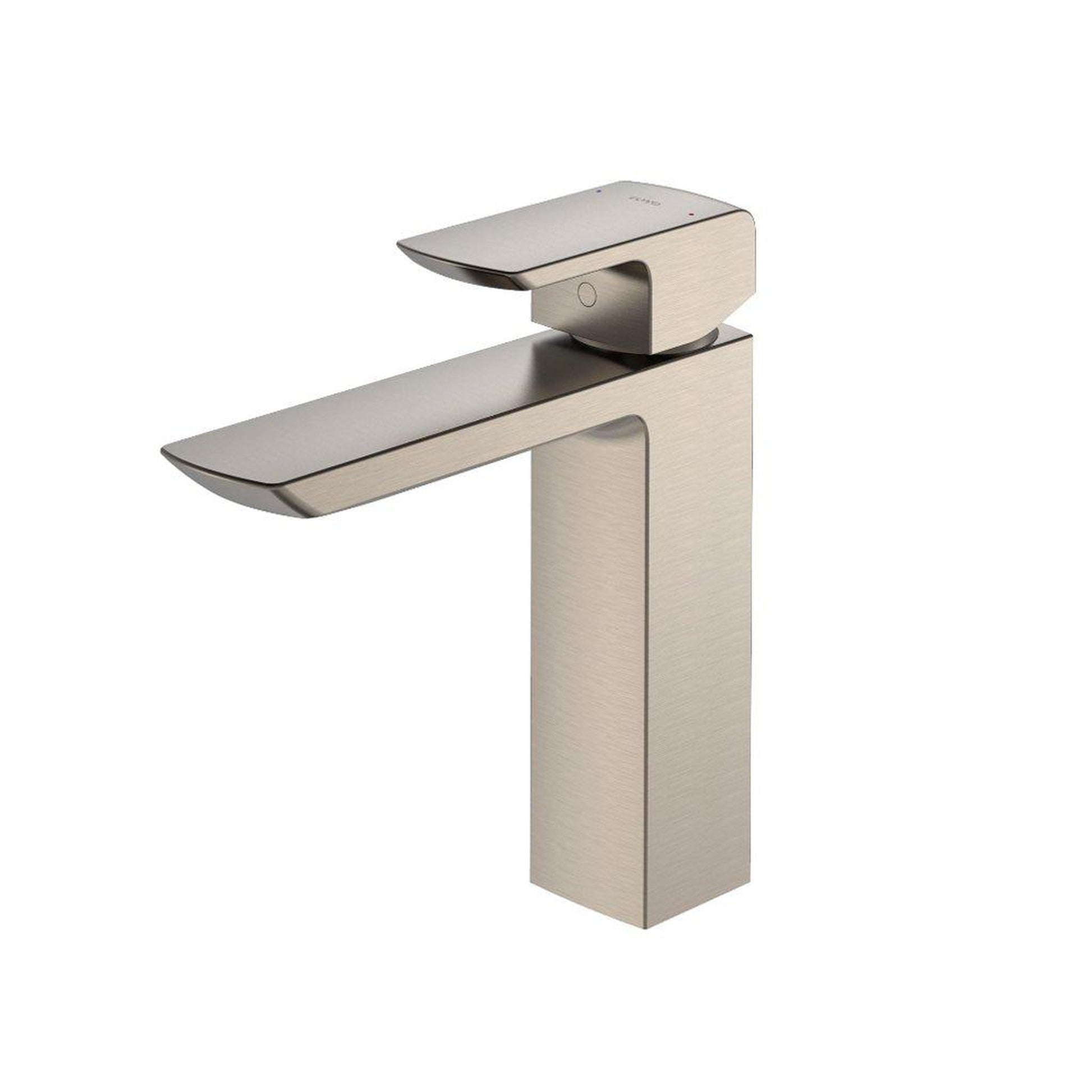 TOTO GR Brushed Nickel 1.2 GPM Single-Handle Semi-Vessel Bathroom Sink Faucet With Comfort Glide