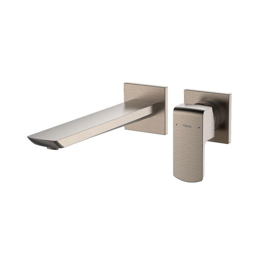 TOTO GR Brushed Nickel 1.2 GPM Single-Handle Wall-Mounted Bathroom Sink Faucet With Comfort Glide