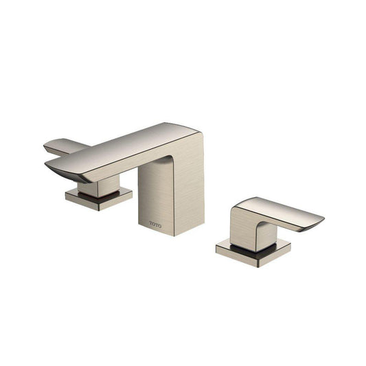 TOTO GR Brushed Nickel 1.2 GPM Two-Handle Widespread Bathroom Sink Faucet With Drain Assembly