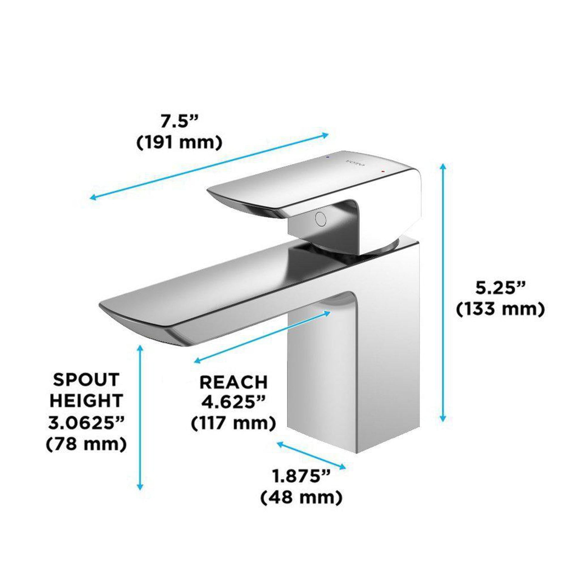 TOTO GR Polished Chrome 1.2 GPM Single-Handle Bathroom Sink Faucet With Comfort Glide