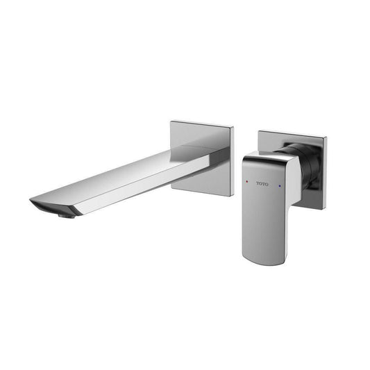TOTO GR Polished Chrome 1.2 GPM Single-Handle Wall-Mounted Bathroom Sink Faucet With Comfort Glide