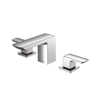 TOTO GR Polished Chrome 1.2 GPM Two-Handle Widespread Bathroom Sink Faucet With Drain Assembly