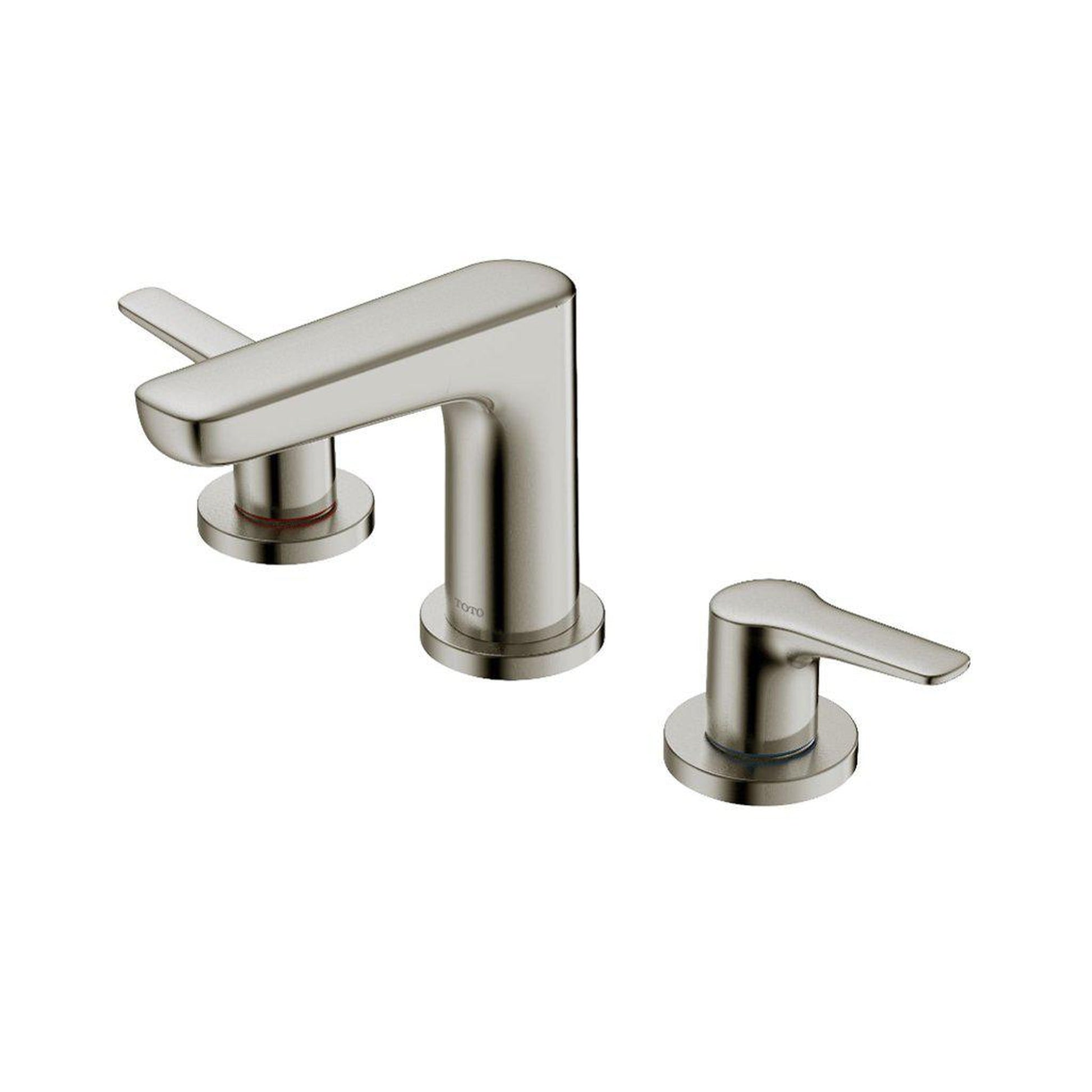 TOTO GS Brushed Nickel 1.2 GPM Two-Handle Widespread Bathroom Sink Faucet With Drain Assembly