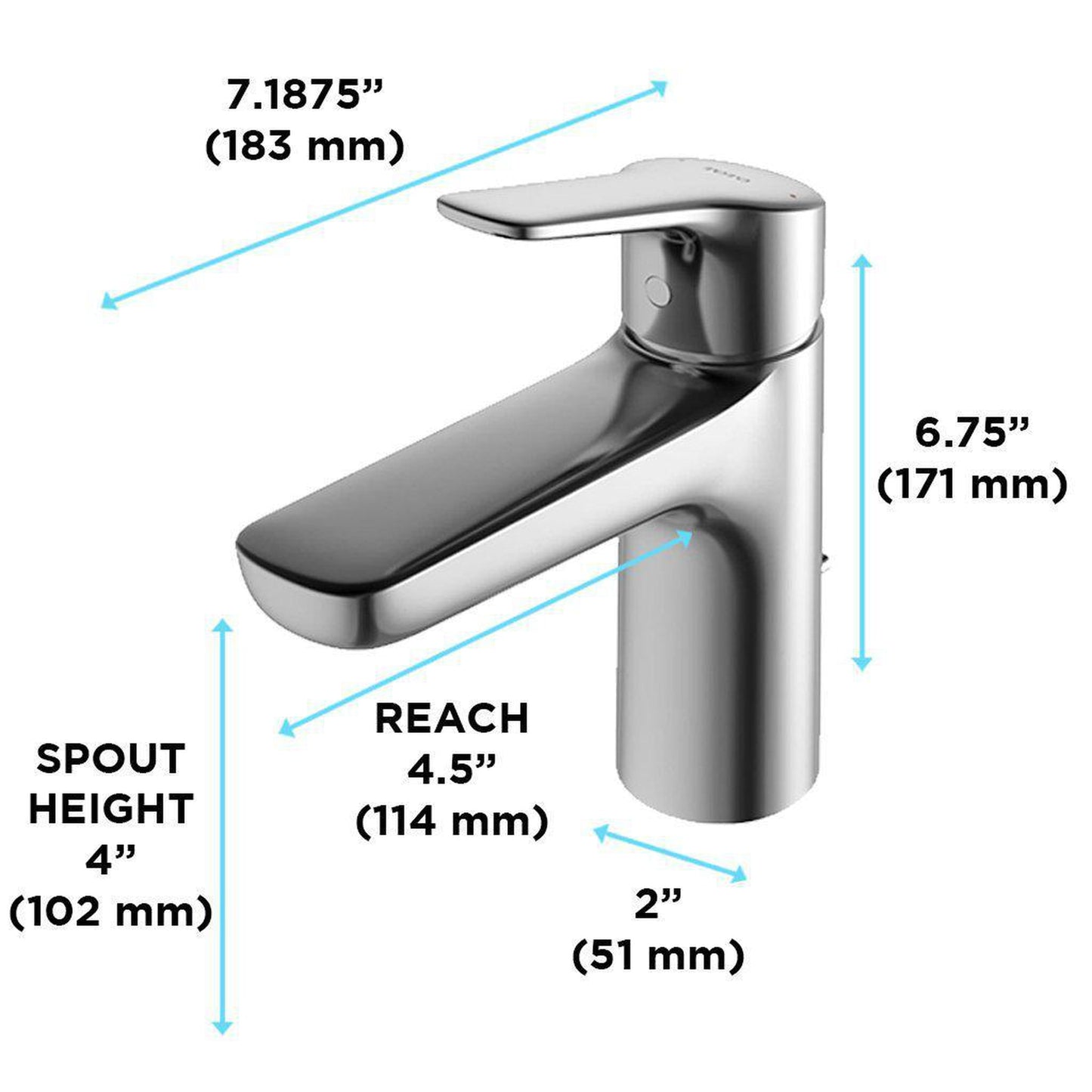 TOTO GS Polished Chrome 1.2 GPM Single-Handle Bathroom Sink Faucet With Comfort Glide