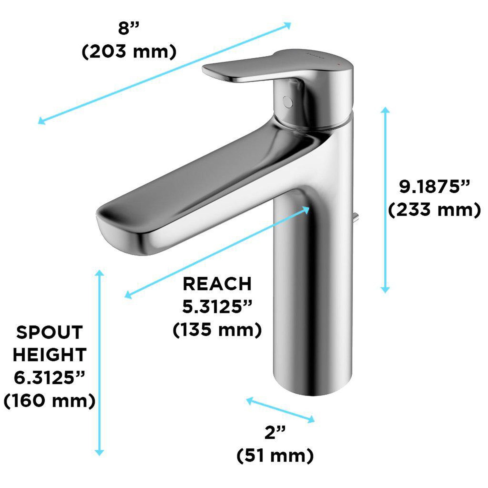 TOTO GS Polished Chrome 1.2 GPM Single-Handle Semi-Vessel Bathroom Sink Faucet With Comfort Glide