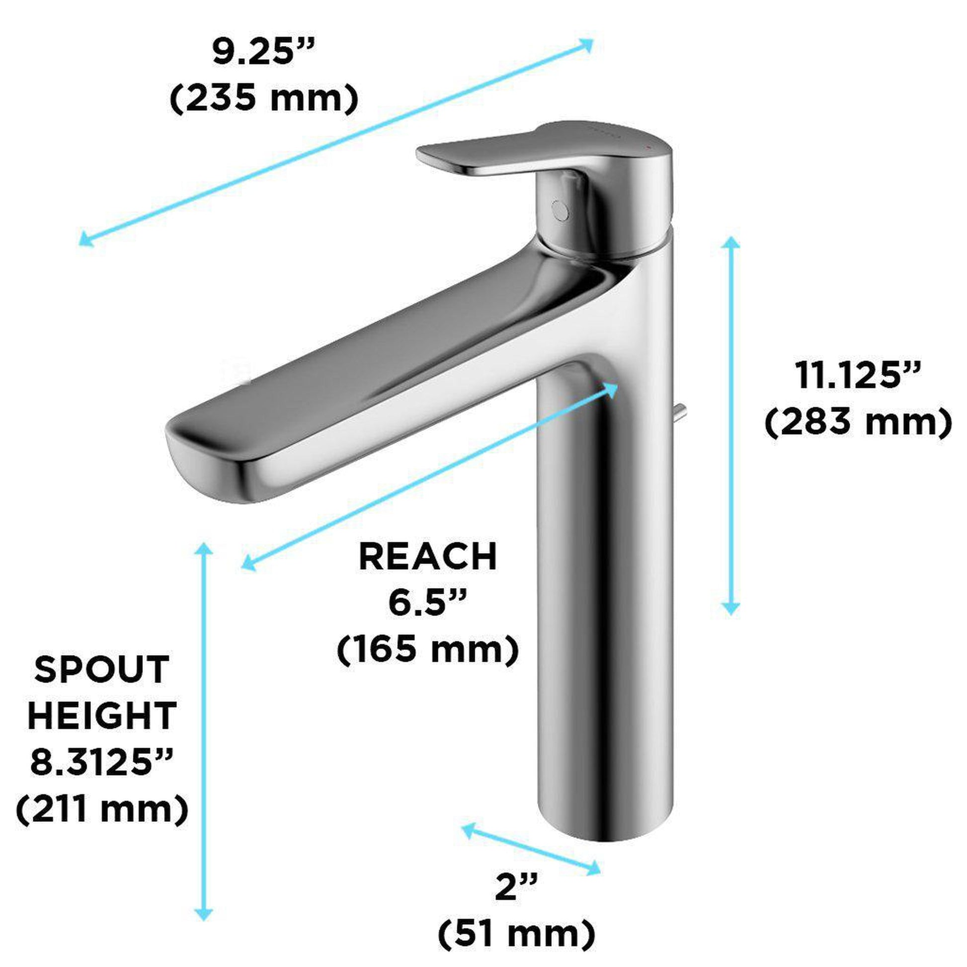 TOTO GS Polished Chrome 1.2 GPM Single-Handle Vessel Bathroom Sink Faucet With Comfort Glide