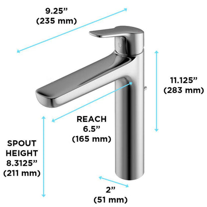 TOTO GS Polished Chrome 1.2 GPM Single-Handle Vessel Bathroom Sink Faucet With Comfort Glide