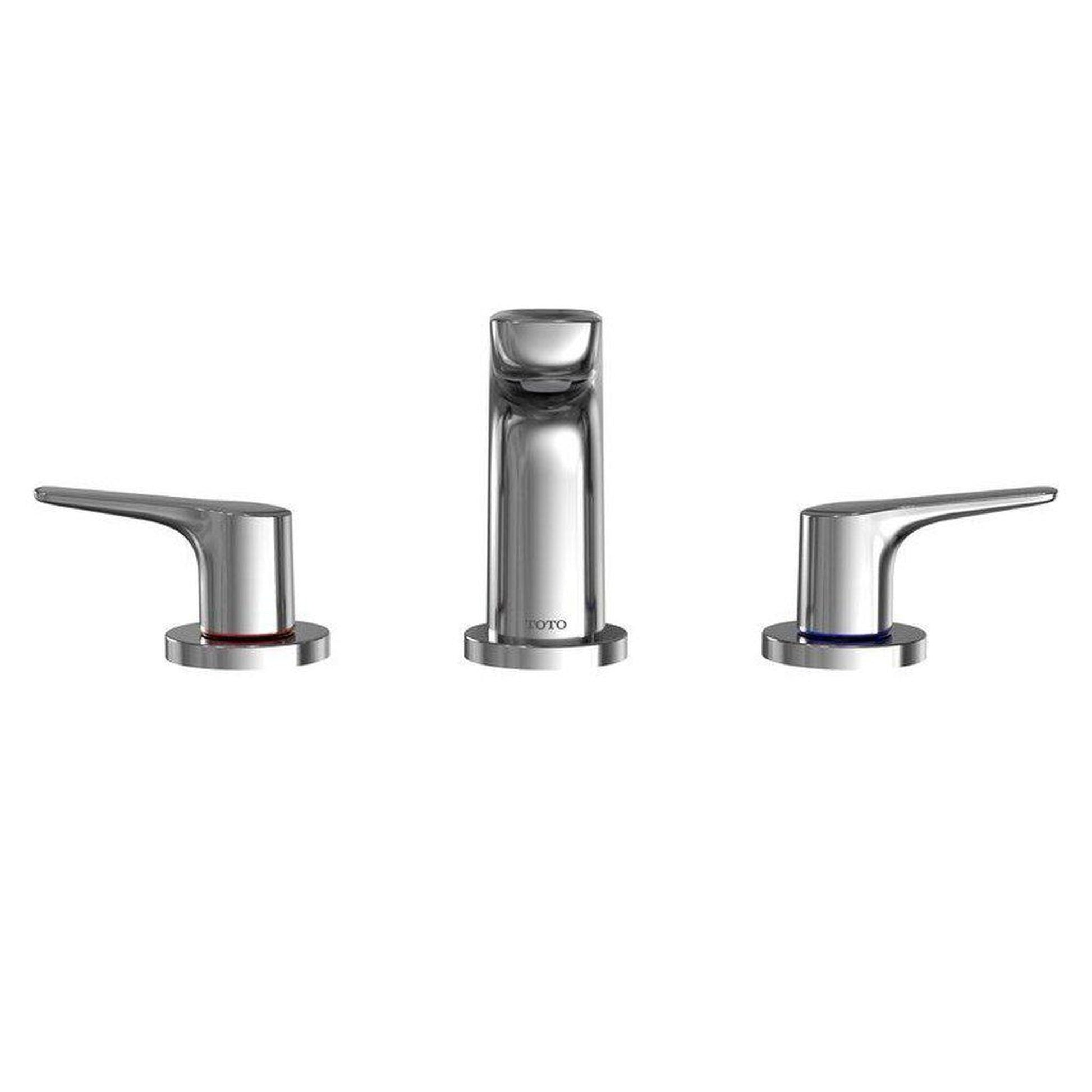 TOTO GS Polished Chrome 1.2 GPM Two-Handle Widespread Bathroom Sink Faucet With Drain Assembly