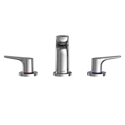 TOTO GS Polished Chrome 1.2 GPM Two-Handle Widespread Bathroom Sink Faucet With Drain Assembly