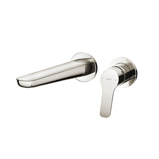 TOTO GS Polished Nickel 1.2 GPM Single-Handle Wall-Mounted Bathroom Sink Faucet With Comfort Glide