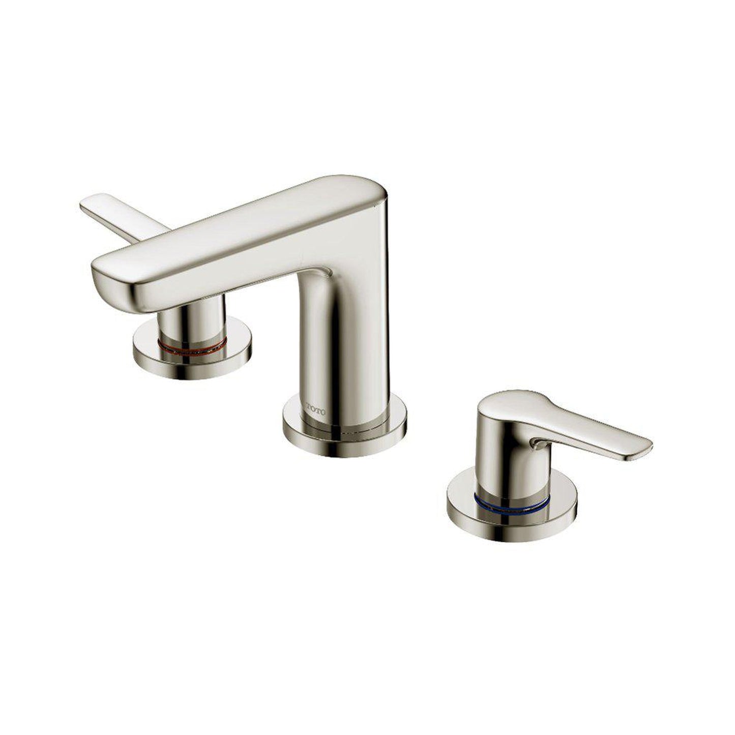 TOTO GS Polished Nickel 1.2 GPM Two-Handle Widespread Bathroom Sink Faucet With Drain Assembly