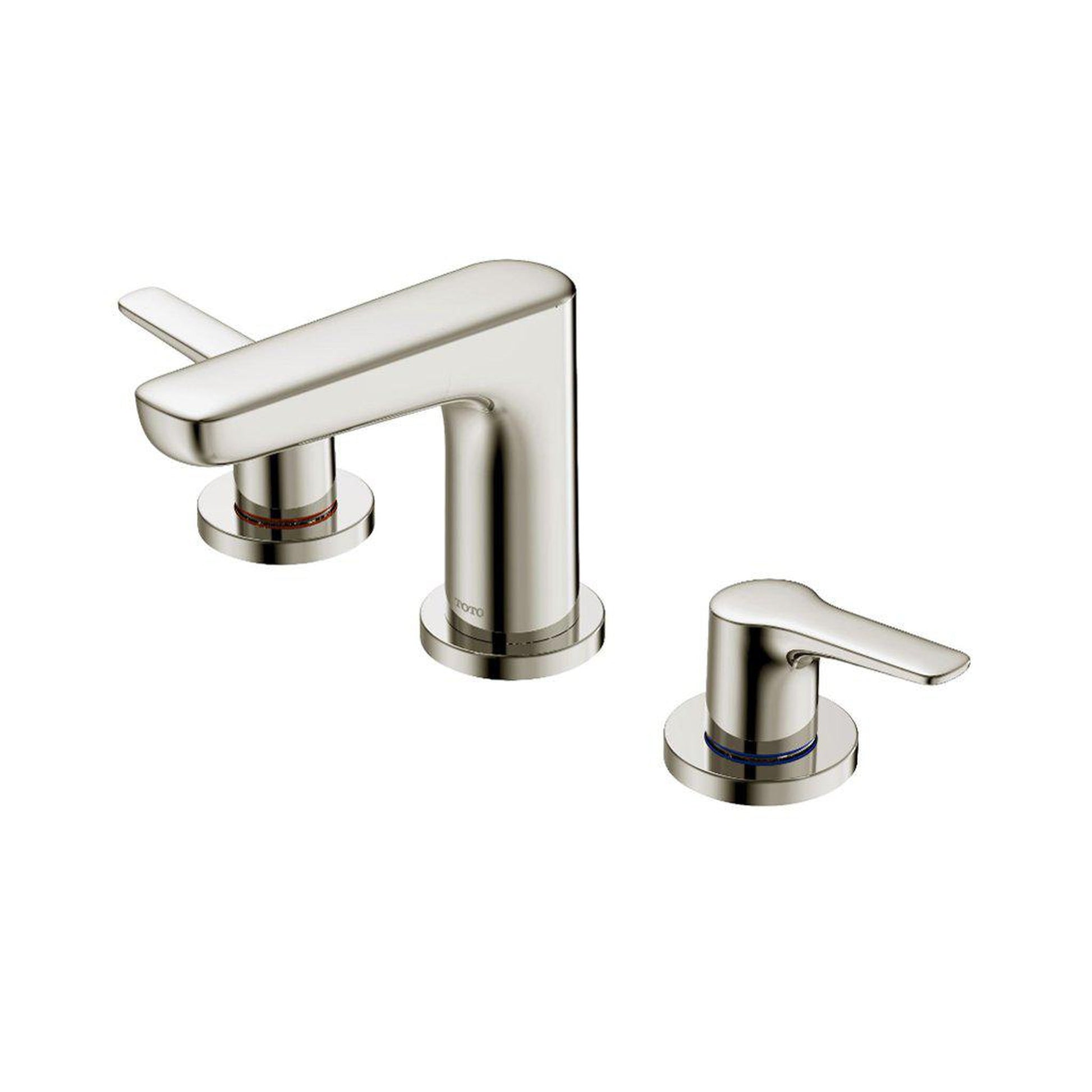 TOTO GS Polished Nickel 1.2 GPM Two-Handle Widespread Bathroom Sink Faucet With Drain Assembly
