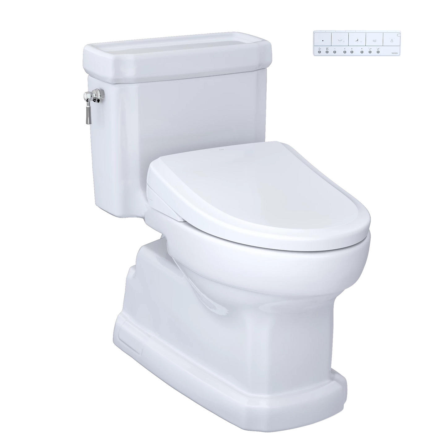TOTO Guinevere Cotton 1.28 GPF UH One-Piece Toilet With S7A Washlet +