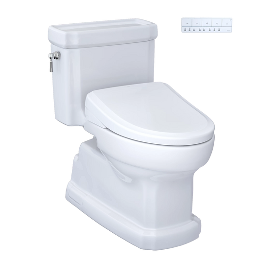 TOTO Guinevere Cotton 1.28 GPF UH One-Piece Toilet With S7A Washlet +