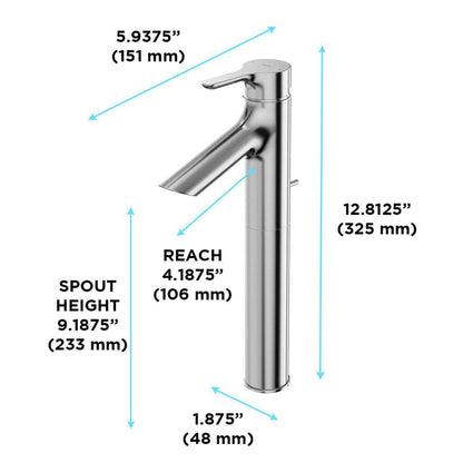 TOTO LB Polished Chrome 1.2 GPM Single-Handle Vessel Bathroom Sink Faucet
