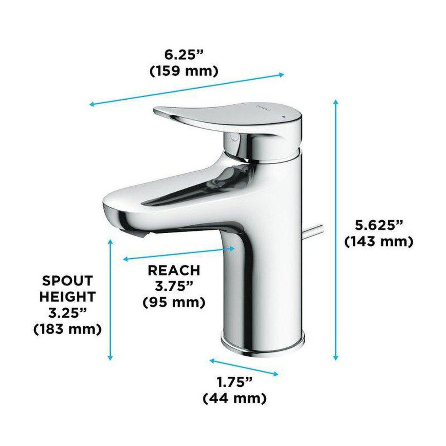 TOTO LF Polished Chrome 1.2 GPM Single-Handle Bathroom Sink Faucet