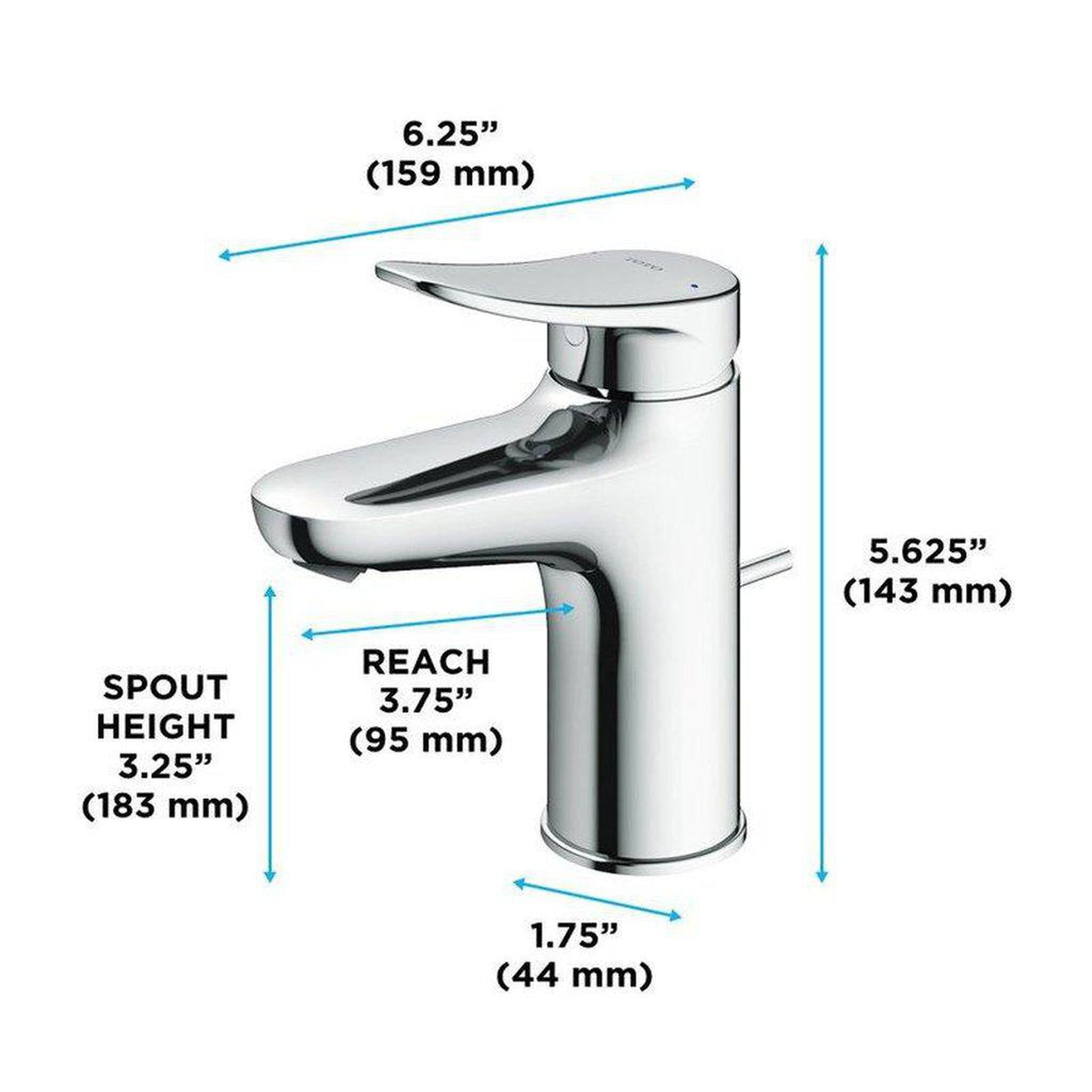 TOTO LF Polished Chrome 1.2 GPM Single-Handle Bathroom Sink Faucet