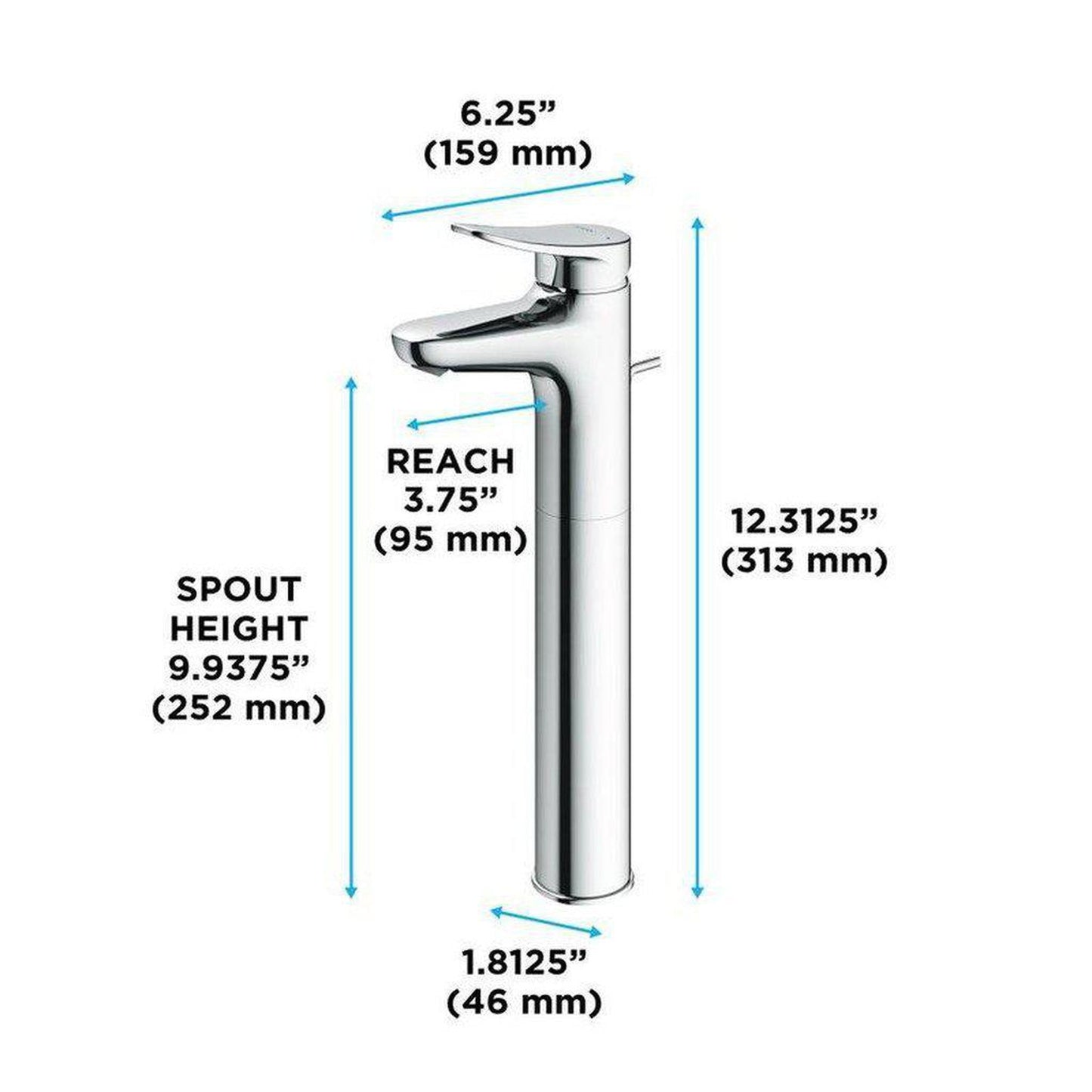 TOTO LF Polished Chrome 1.2 GPM Single-Handle Vessel Bathroom Sink Faucet