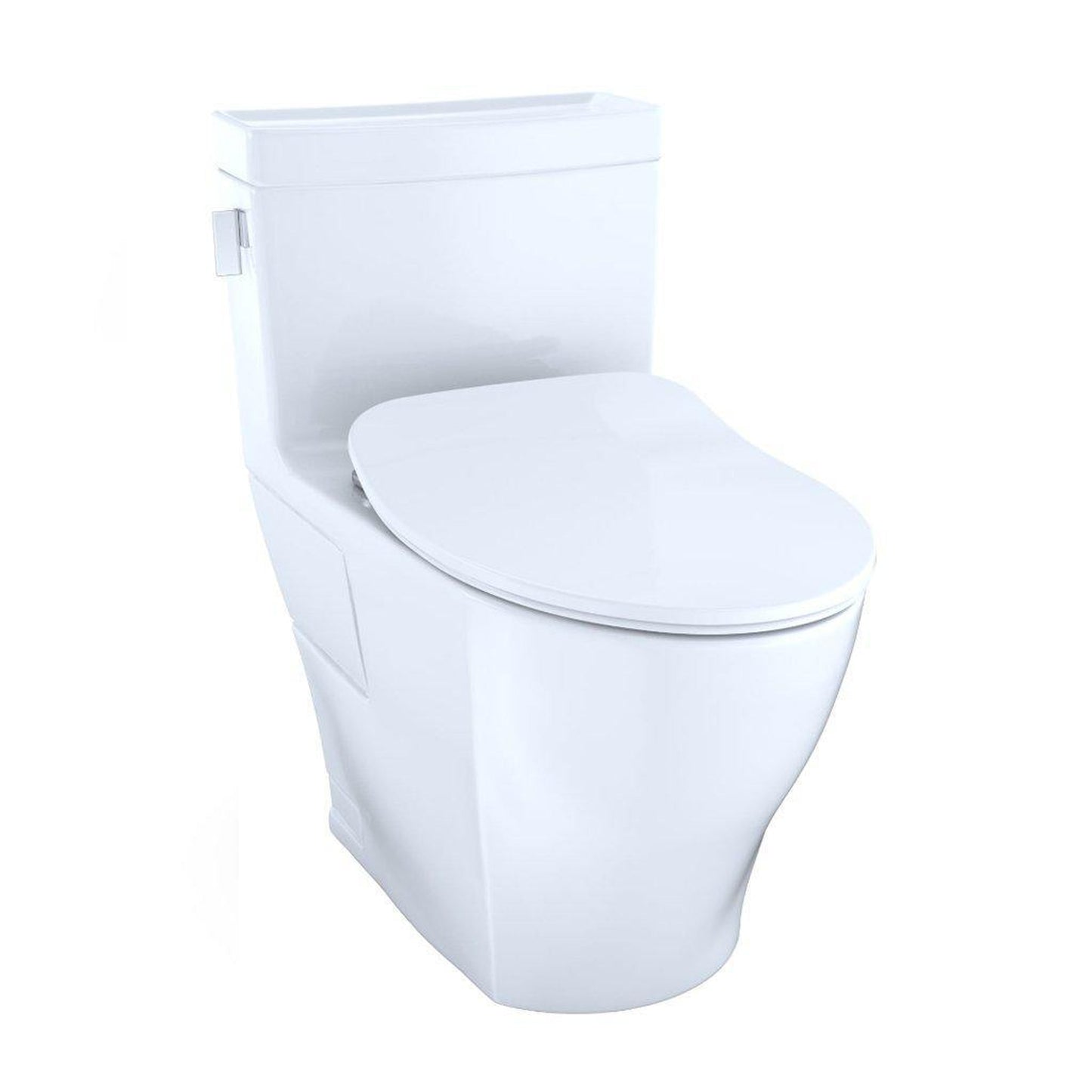 TOTO Legato 1.28 GPF Cotton Elongated One-Piece Toilet With Slim Seat and Washlet+ Connection