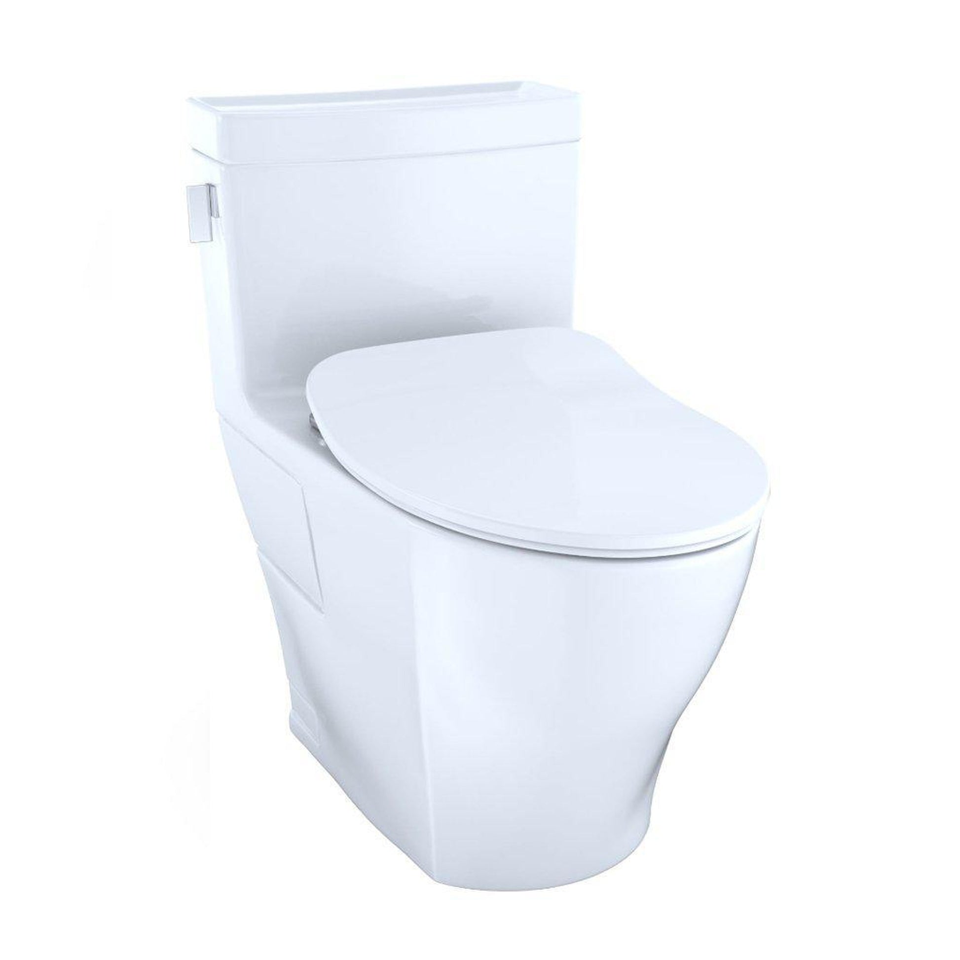 TOTO Legato 1.28 GPF Cotton Elongated One-Piece Toilet With Slim Seat and Washlet+ Connection