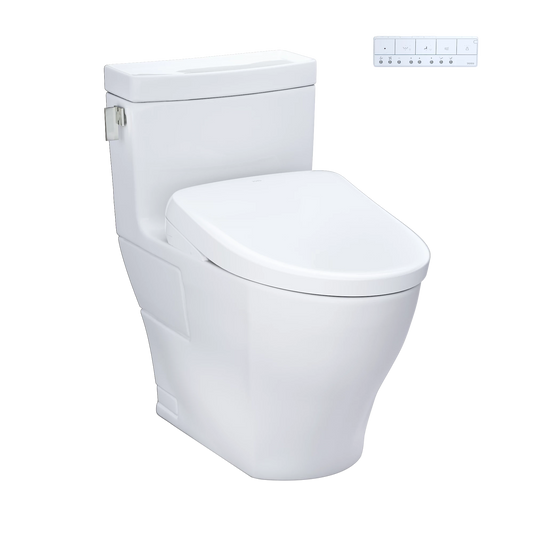 TOTO Legato Cotton 1.28 GPF Auto Flush One-Piece Toilet With S7A Washlet +
