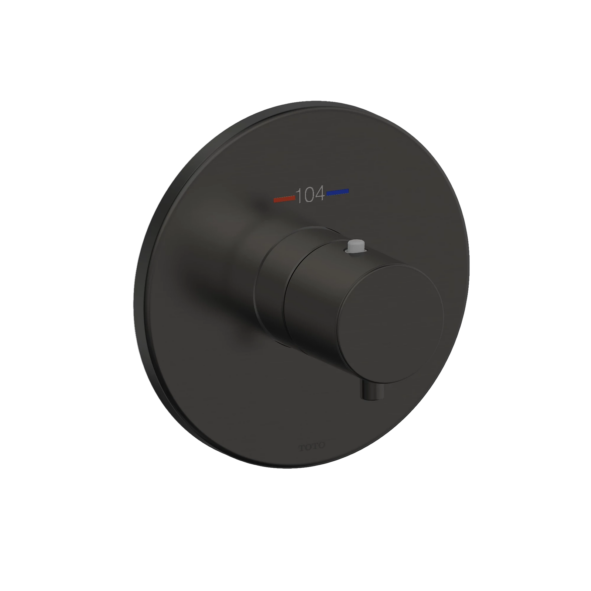 TOTO Matte Black Round Thermostatic Mixing Valve Trim