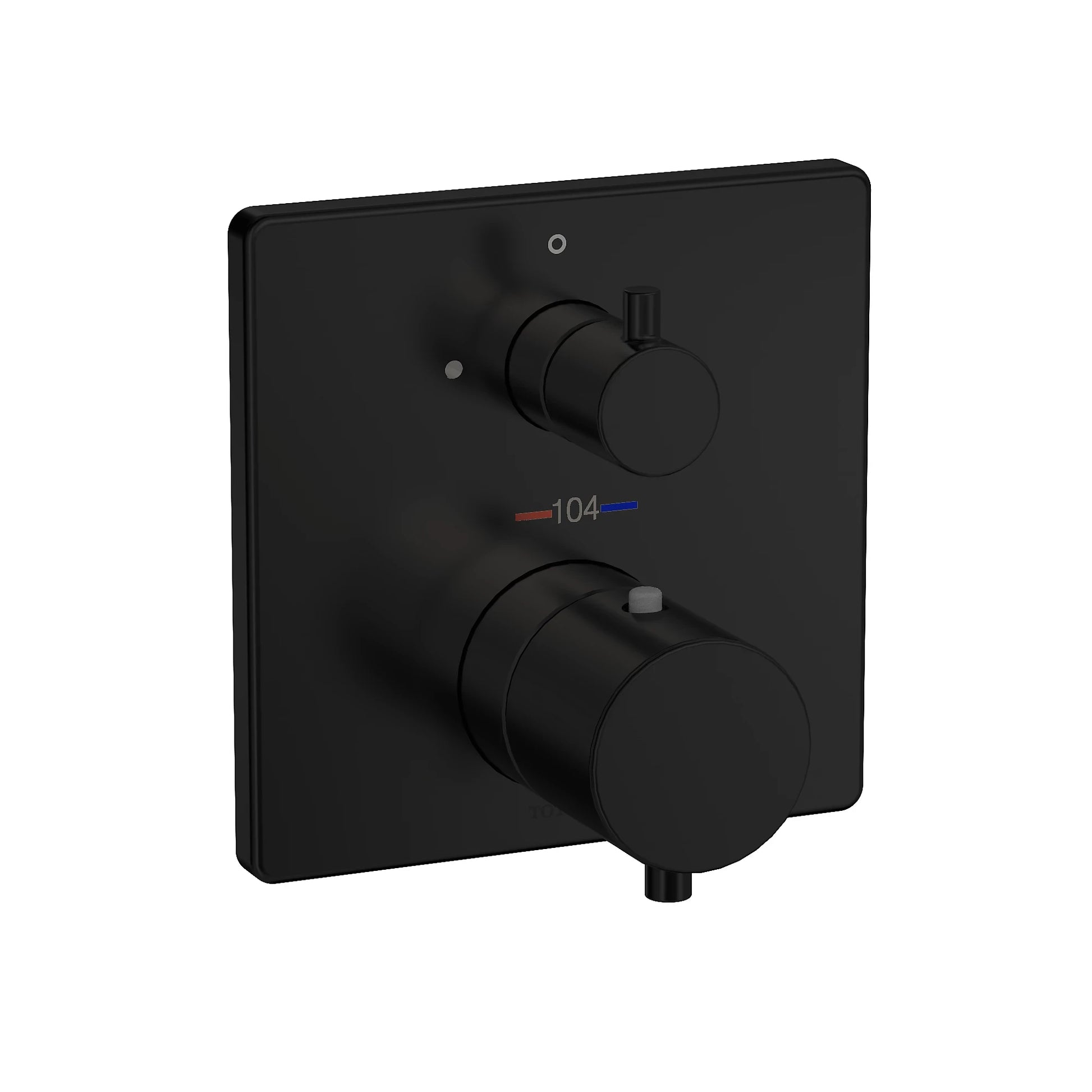 TOTO Matte Black Square Thermostatic Mixing Valve With Volume Control Trim