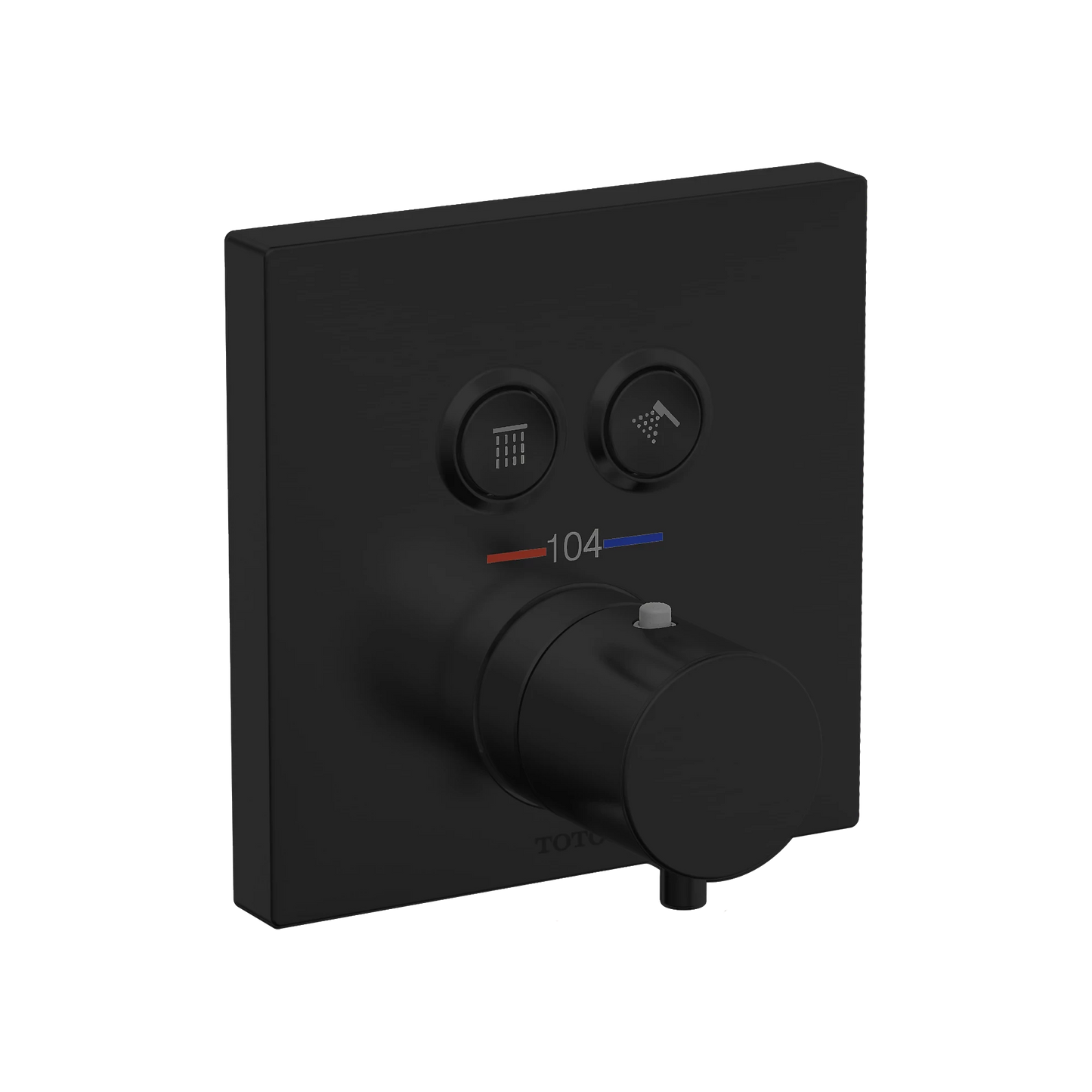 TOTO Matte Black Thermostatic Mixing Valve 2-Function Trim